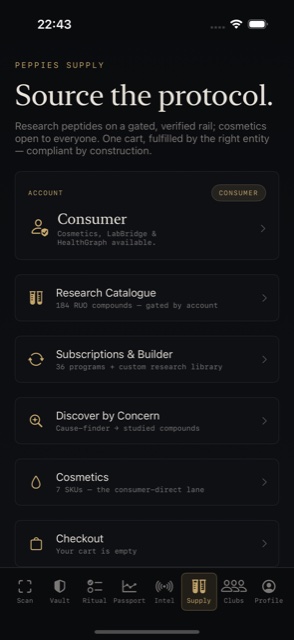 Actual Peppies customer app test-build capture